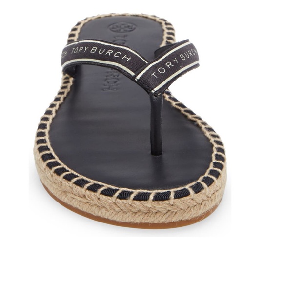 (6.5M) TORY BURCH PERFECT NAVY/NEW IVORY RIBBON FLIP-FLOP - Picture 5 of 5